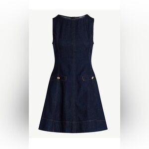 Free Assembly crew neck sleeveless denim mini dress